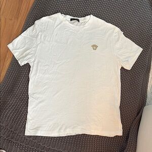 Versace White Short Sleeve Tee Classic Style